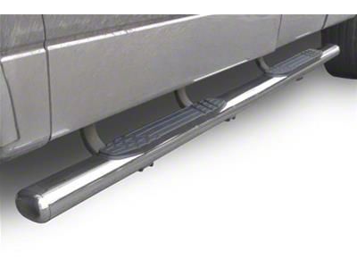 Go Rhino 4-Inch 1000 Series Side Step Bars; Polished (15-19 6.6L Duramax Sierra 3500 HD Double Cab)