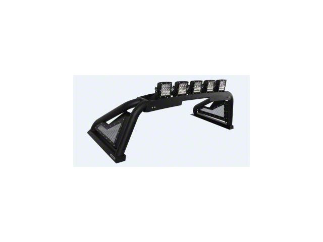 Go Rhino Sport Bar 2.0 Roll Bar with Power Actuated Retractable Light Mount; Textured Black (15-19 Sierra 3500 HD)