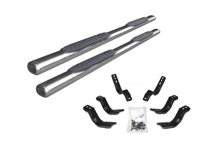 4-Inch 1000 Series Side Step Bars; Polished (07-13 Silverado 1500 Extended Cab)