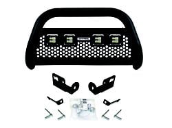 RC2 LR Bull Bar with Four 3-Inch Cube Lights; Textured Black (03-06 Silverado 1500)