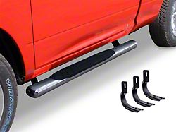 Go Rhino 4-Inch OE Xtreme Side Step Bars; Polished (07-18 Silverado 1500 Regular Cab)