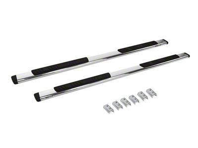 Go Rhino 5-Inch OE Xtreme Low Profile Side Step Bars; Polished (19-25 Silverado 1500 Crew Cab)