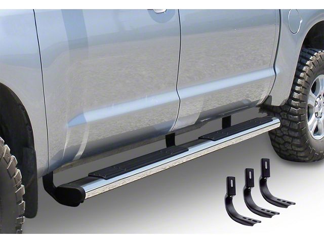 6-Inch OE Xtreme Side Step Bars; Polished (19-24 Silverado 1500 Double Cab)