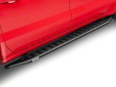 Go Rhino RB20 Running Boards; Textured Black (19-24 Silverado 1500 Crew Cab)