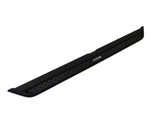 Go Rhino Dominator Xtreme DSS Slider Side Step Bars; Textured Black (07-18 Silverado 1500 Extended/Double Cab)