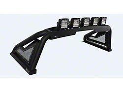 Go Rhino Sport Bar 2.0 Roll Bar with Power Actuated Retractable Light Mount; Textured Black (11-19 Silverado 2500 HD)