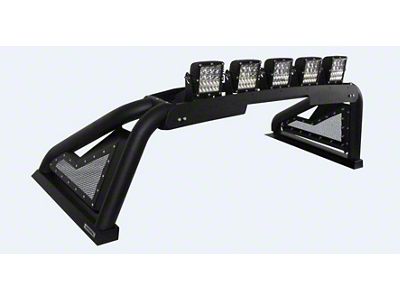 Go Rhino Sport Bar 2.0 Roll Bar with Power Actuated Retractable Light Mount; Textured Black (20-25 Silverado 2500 HD)
