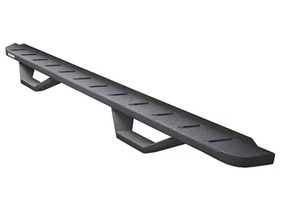 Go Rhino RB10 Running Boards with Drop Steps; Protective Bedliner Coating (20-24 Silverado 3500 HD Crew Cab)