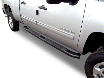Go Rhino 5-Inch OE Xtreme Composite Side Step Bars; Chrome (20-26 Silverado 3500 HD Double Cab)