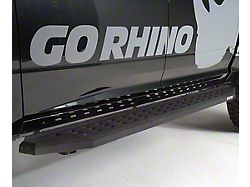 Go Rhino RB20 Running Boards; Protective Bedliner Coating (20-26 Silverado 3500 HD Crew Cab)