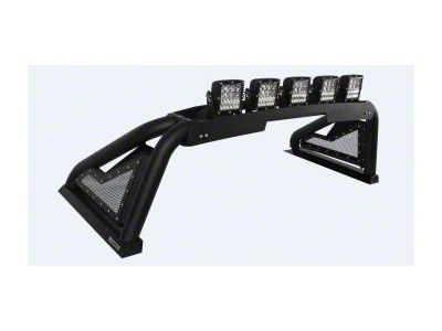 Go Rhino Sport Bar 2.0 Roll Bar with Power Actuated Retractable Light Mount; Textured Black (15-19 Silverado 3500 HD)
