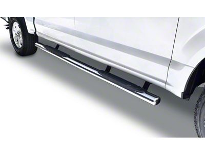 Go Rhino 4-Inch OE Xtreme Side Step Bars; Polished (17-25 F-250 Super Duty SuperCrew)