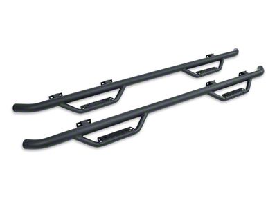 Go Rhino Dominator Classic D2 Cab Length Side Step Bars; Textured Black (17-25 F-250 Super Duty SuperCab)