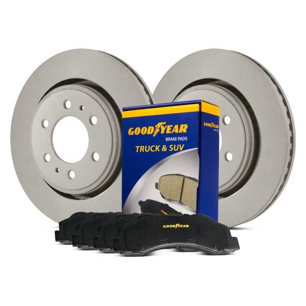 Goodyear Brakes F-150 Truck and SUV 6-Lug Brake Rotor and Pad Kit; Rear ...