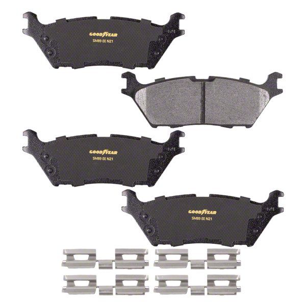 Goodyear Brakes F150 Truck and SUV Carbon Ceramic Brake Pads; Rear
