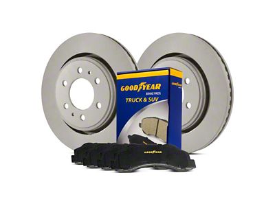 Goodyear Brakes Truck and SUV 8-Lug Brake Rotor and Pad Kit; Rear (13-22 F-250 Super Duty)