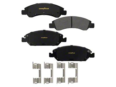 Goodyear Brakes Premium Ceramic Brake Pads; Front Pair (07-18 Silverado 1500)