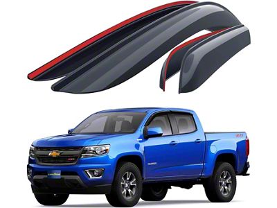 Goodyear Car Accessories Shatterproof Tape-On Window Deflectors (15-22 Canyon Crew Cab)
