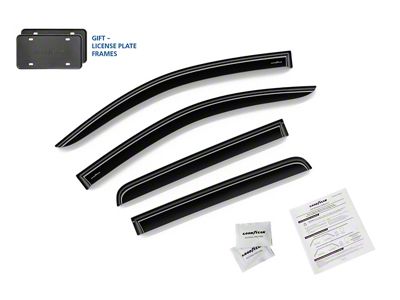 Goodyear Car Accessories Shatterproof Tape-On Window Deflectors (15-22 Colorado Crew Cab)