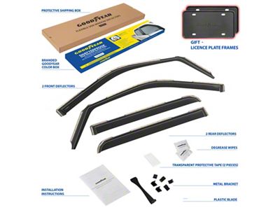 Goodyear Car Accessories Shatterproof in-Channel Window Deflectors (21-24 F-150 SuperCrew)