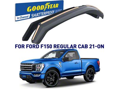 Goodyear Car Accessories Shatterproof in-Channel Window Deflectors (21-26 F-150 Regular Cab)