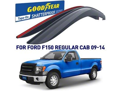 Goodyear Car Accessories Shatterproof Tape-On Window Deflectors (09-14 F-150 Regular Cab)