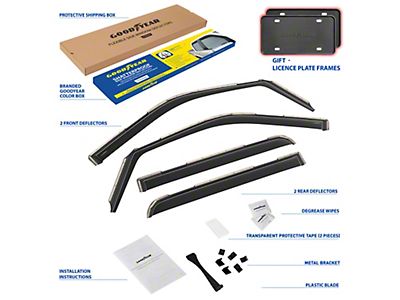 EGR F-250 Super Duty In-Channel Window Visors; Front and Rear; Matte Black 573495 (17-26 F-250 Super Duty SuperCrew) - Free Shipping