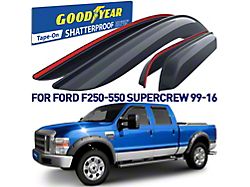Goodyear Car Accessories Shatterproof Tape-On Window Deflectors (11-16 F-250 Super Duty SuperCrew)