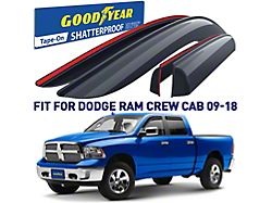 Goodyear Car Accessories Shatterproof Tape-On Window Deflectors (09-18 RAM 2500 Crew Cab)