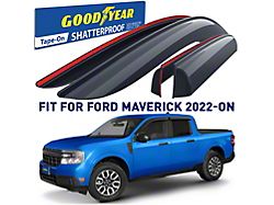 Goodyear Car Accessories Shatterproof Tape-On Window Deflectors (22-26 Maverick)