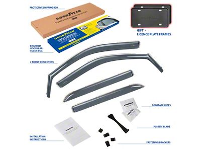 Goodyear Car Accessories Shatterproof in-Channel Window Deflectors (19-24 RAM 2500 Crew Cab, Mega Cab)