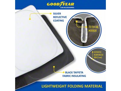 Goodyear Car Accessories Windshield Sun Shade (10-18 RAM 2500)