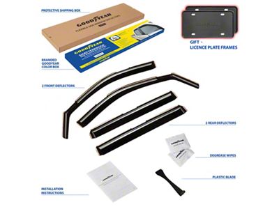 Goodyear Car Accessories Shatterproof in-Channel Window Deflectors (19-24 Sierra 1500 Crew Cab)