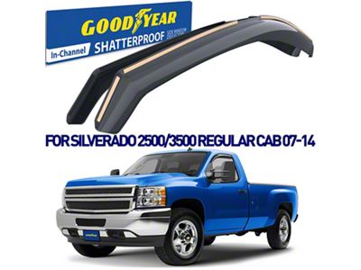 Goodyear Car Accessories Shatterproof in-Channel Window Deflectors (07-14 Sierra 2500 HD Regular Cab)