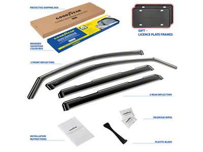 Goodyear Car Accessories Shatterproof in-Channel Window Deflectors (20-24 Sierra 2500 HD Crew Cab)