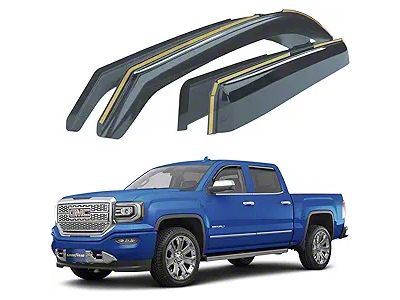 Goodyear Car Accessories Shatterproof in-Channel Window Deflectors (15-19 Sierra 3500 HD Crew Cab)