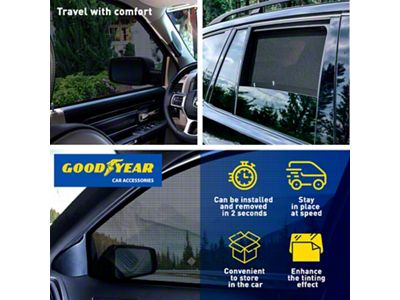 Goodyear Car Accessories Magnetic Car Window Sunshade (15-24 F-150 SuperCrew)