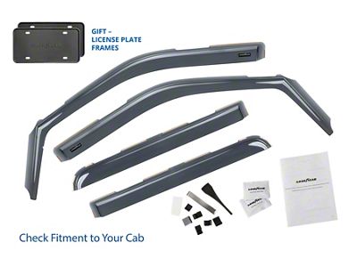 Goodyear Car Accessories Shatterproof in-Channel Window Deflectors (15-20 F-150 SuperCrew)