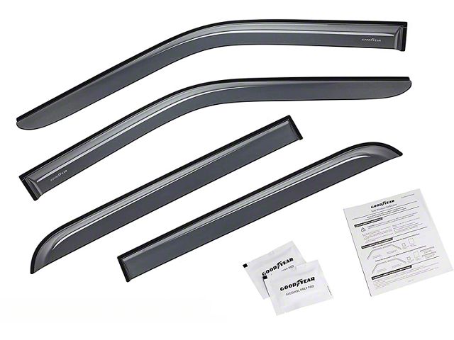 Goodyear Car Accessories Shatterproof Tape-On Window Deflectors (15-20 F-150 SuperCrew)