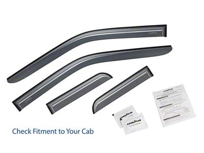 Goodyear Car Accessories Shatterproof Tape-On Window Deflectors (17-25 F-350 Super Duty SuperCab)