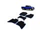 Goodyear Car Accessories Custom Fit Front and Rear Floor Liners; Black/Blue (09-18 RAM 1500 Quad Cab)