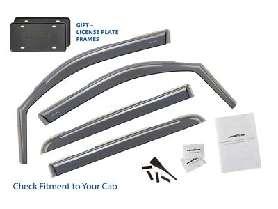 Goodyear Car Accessories Shatterproof in-Channel Window Deflectors (19-24 RAM 1500 Crew Cab)