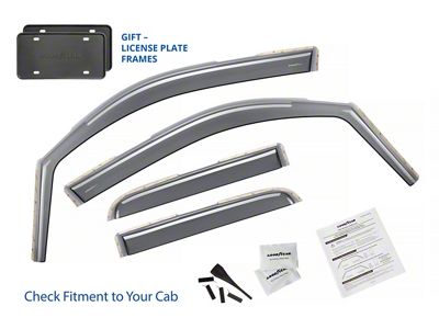 Goodyear Car Accessories Shatterproof in-Channel Window Deflectors (19-24 RAM 1500 Quad Cab)