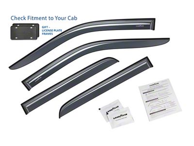 Goodyear Car Accessories Shatterproof Tape-On Window Deflectors (10-18 RAM 3500 Crew Cab)