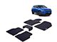 Goodyear Car Accessories Custom Fit Front and Rear Floor Liners; Black (07-13 Sierra 1500 Extended Cab)