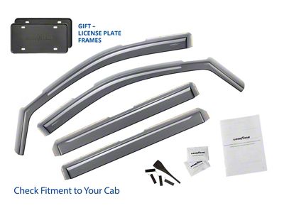 Goodyear Car Accessories Shatterproof in-Channel Window Deflectors (19-25 Sierra 1500 Crew Cab)