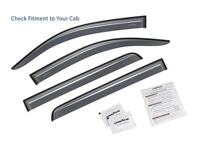 Goodyear Car Accessories Shatterproof Tape-On Window Deflectors (15-19 Sierra 2500 HD Crew Cab)