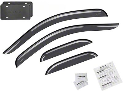 Goodyear Car Accessories Shatterproof Tape-On Window Deflectors (07-14 Sierra 3500 HD Extended Cab)
