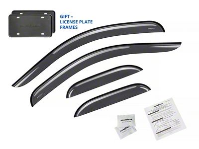 Goodyear Car Accessories Shatterproof Tape-On Window Deflectors (07-14 Sierra 3500 HD Extended Cab)