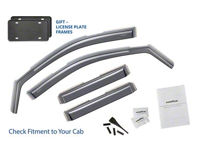 Goodyear Car Accessories Shatterproof in-Channel Window Deflectors (19-24 Silverado 1500 Double Cab)